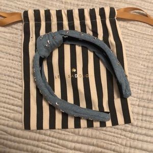 Lele Sadoughi petite star studded denim headband